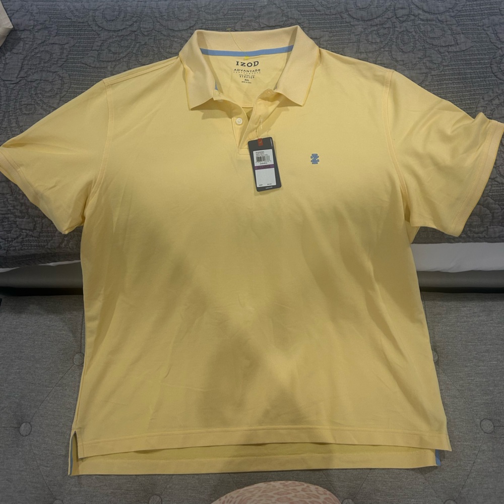 Izod Light Yellow Polo Shirt NEW